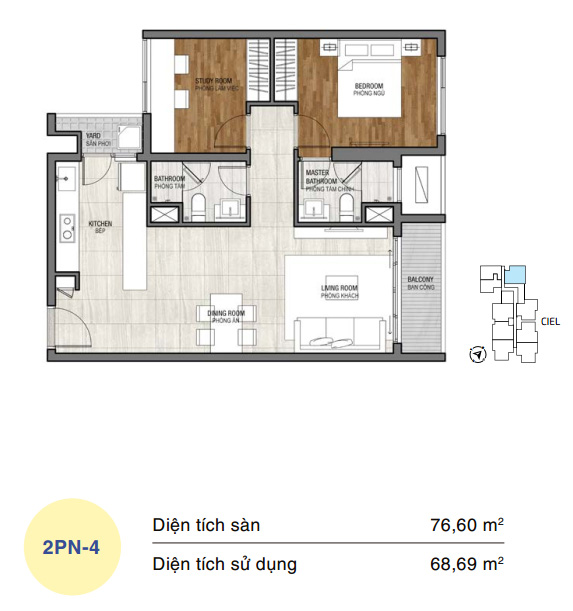 Mặt bằng 2PN loại 4