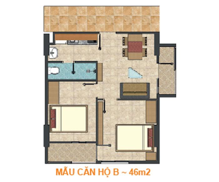 Mặt bằng Căn B