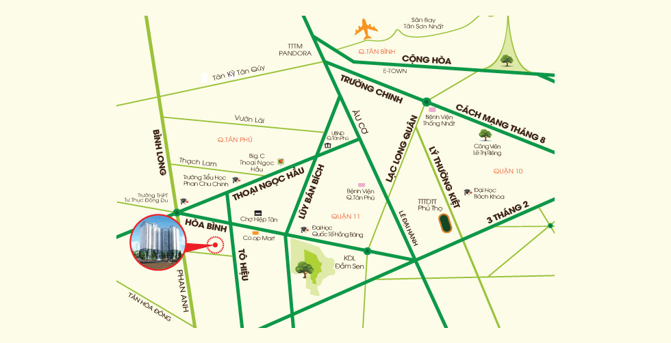 Vị trí dự án 8x Đầm Sen