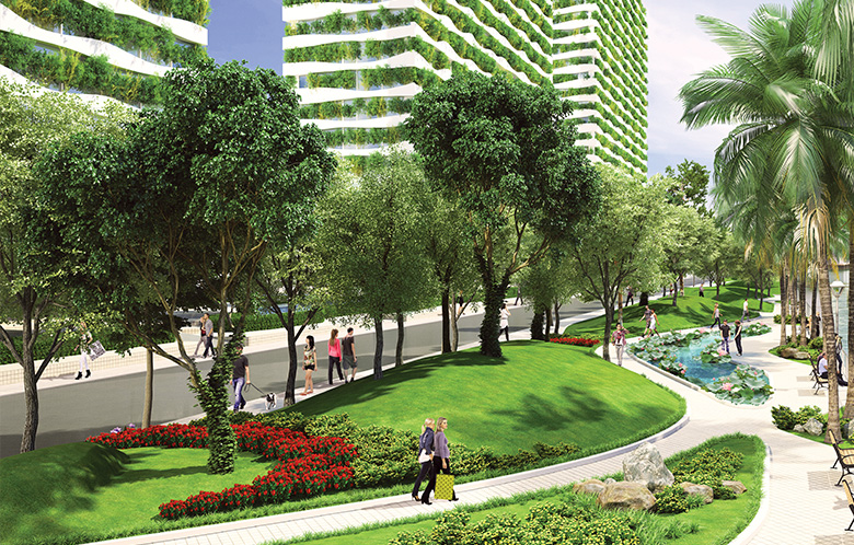 Nội khu dự án Diamond Lotus Riverside