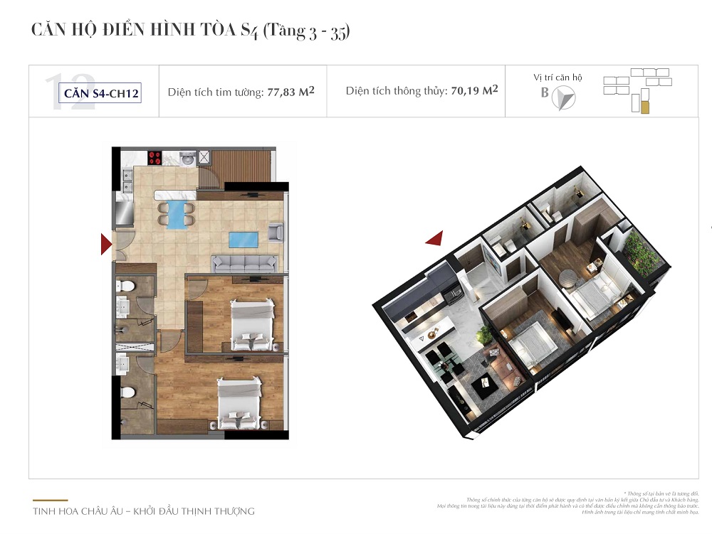 Mặt bằng CH12 (Block S4)
