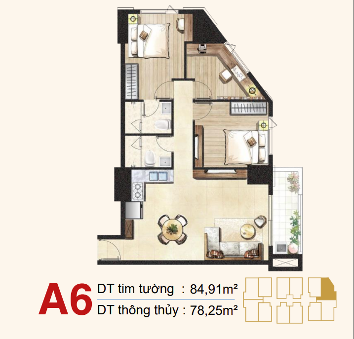 Mặt bằng Căn A6