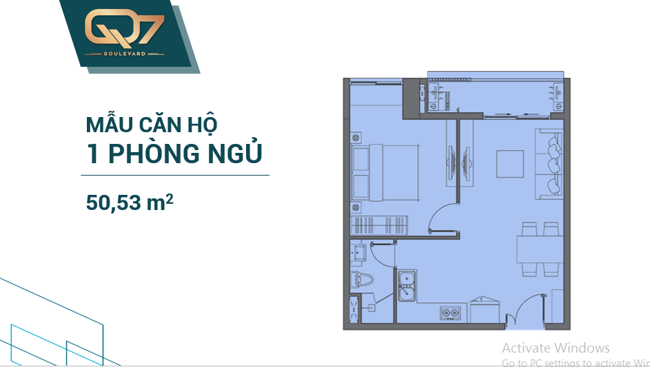 Mặt bằng Căn 1PN