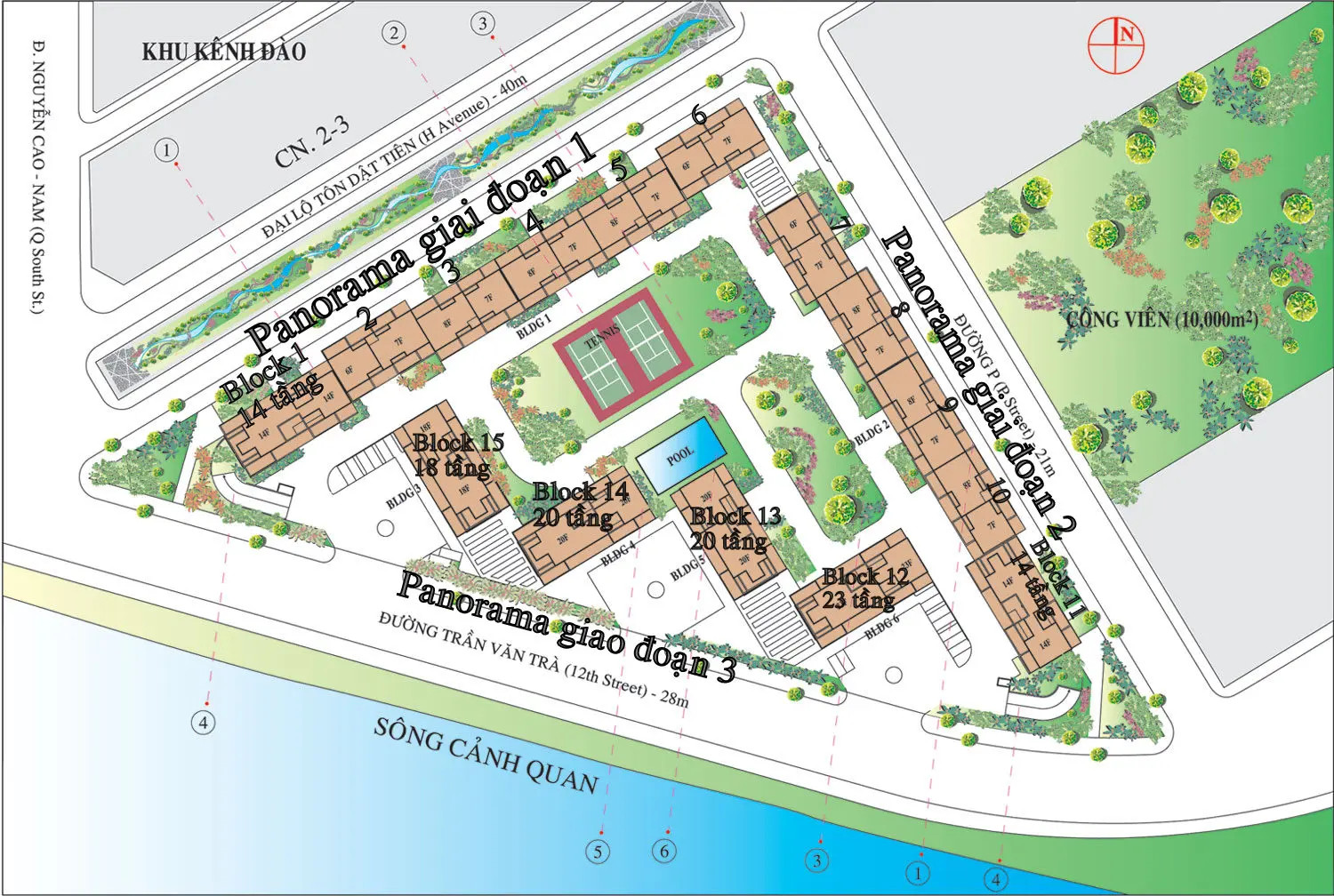 Mặt bằng phân khu dự án The Panorama