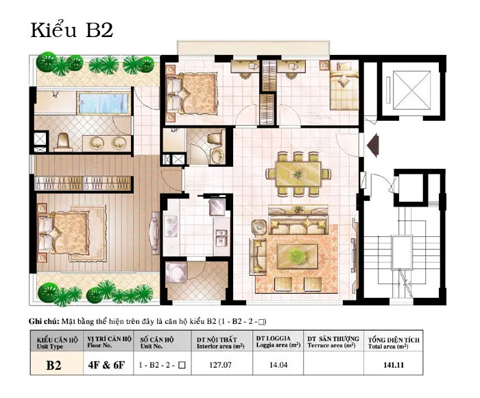 Mặt bằng B2