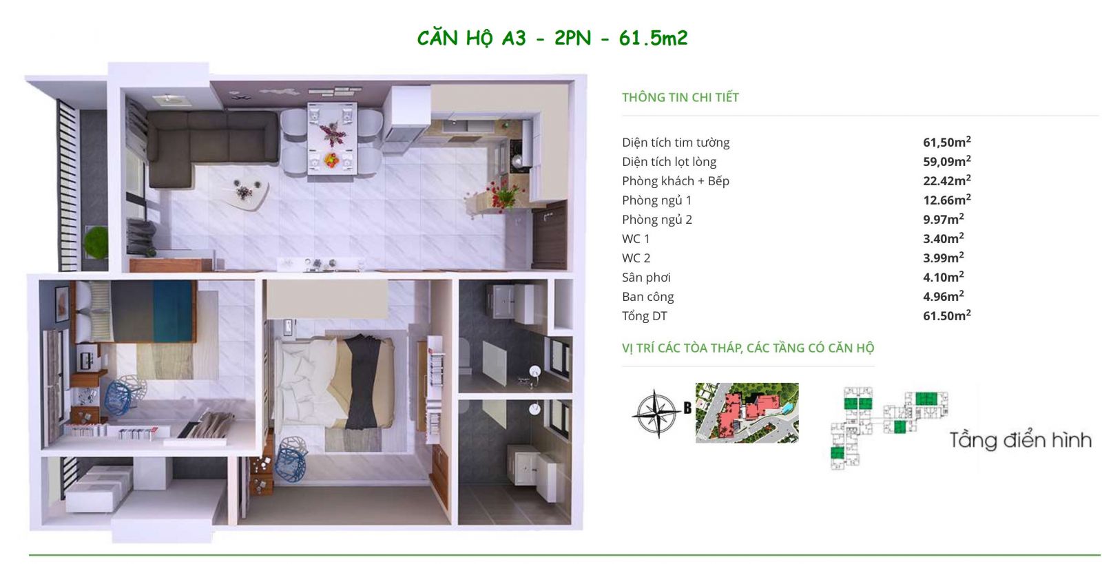 Mặt bằng Căn hộ A3