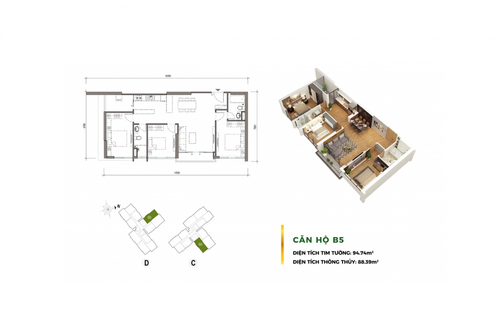 Mặt bằng Căn hộ B5
