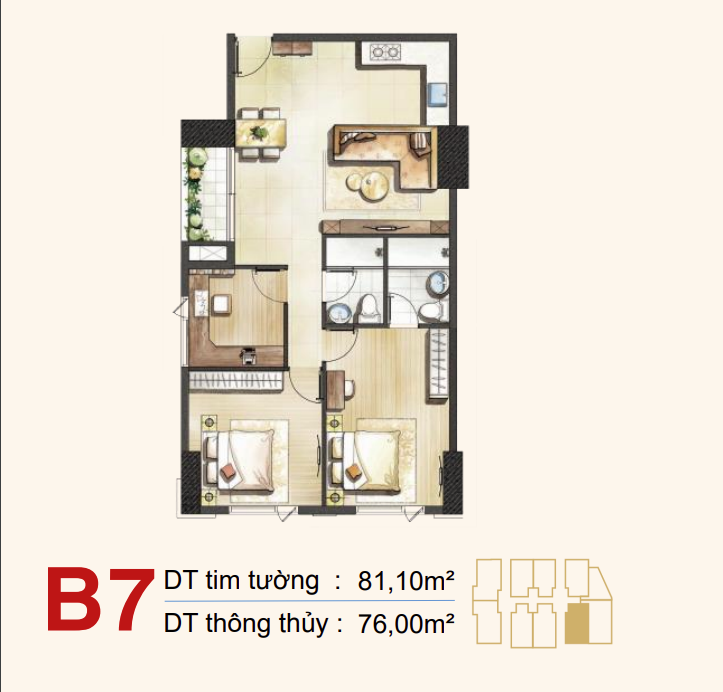 Mặt bằng Căn B7