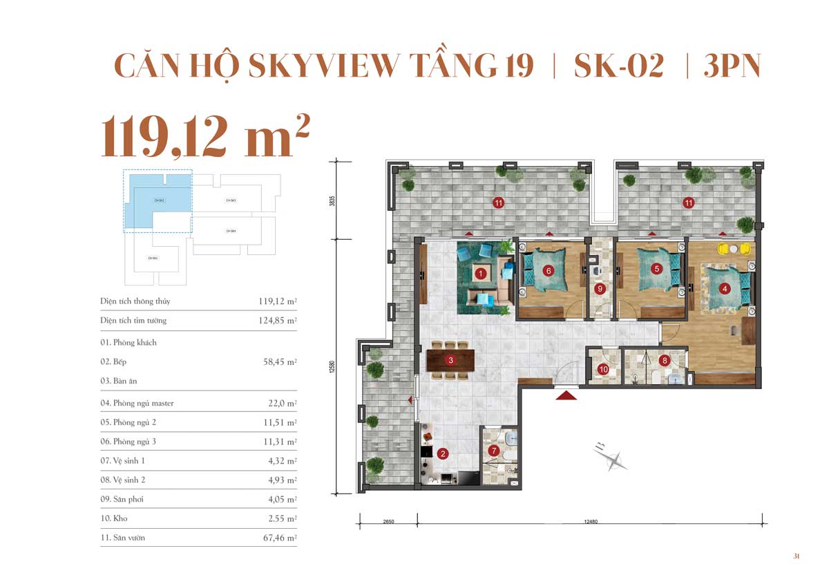 Mặt bằng Căn SK-02