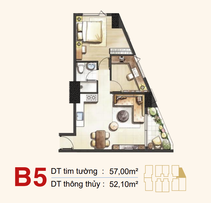 Mặt bằng Căn B5