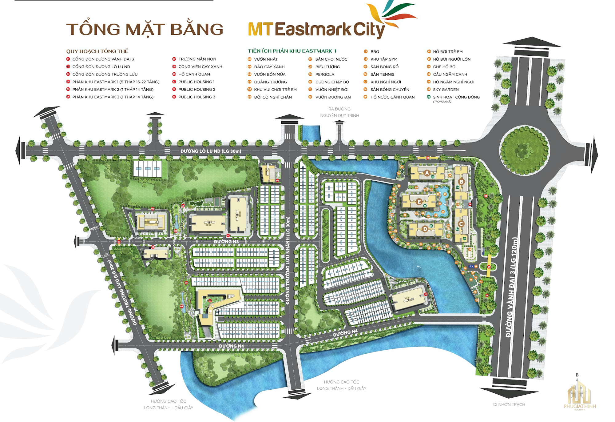 Mặt bằng phân khu dự án MT Eastmark City