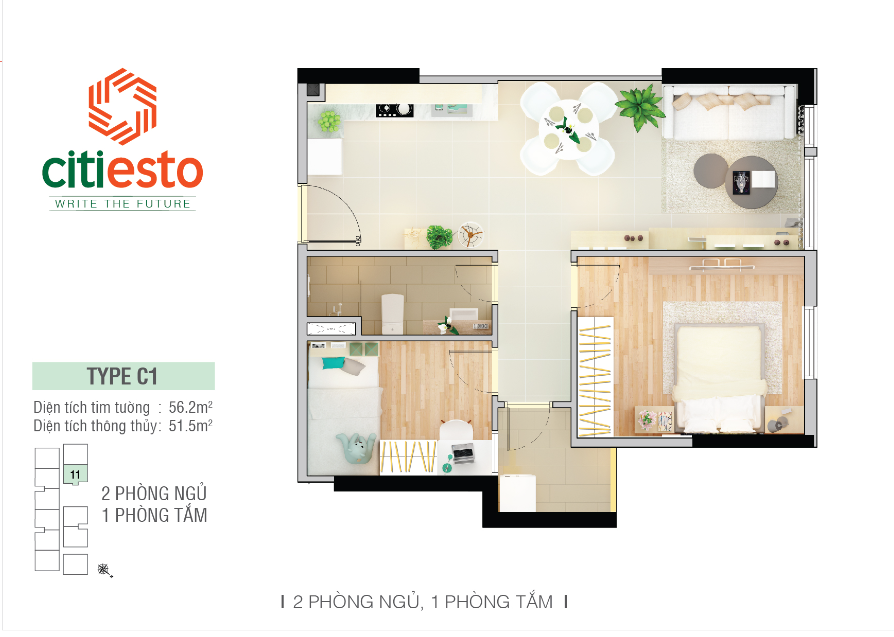 Mặt bằng Type C1