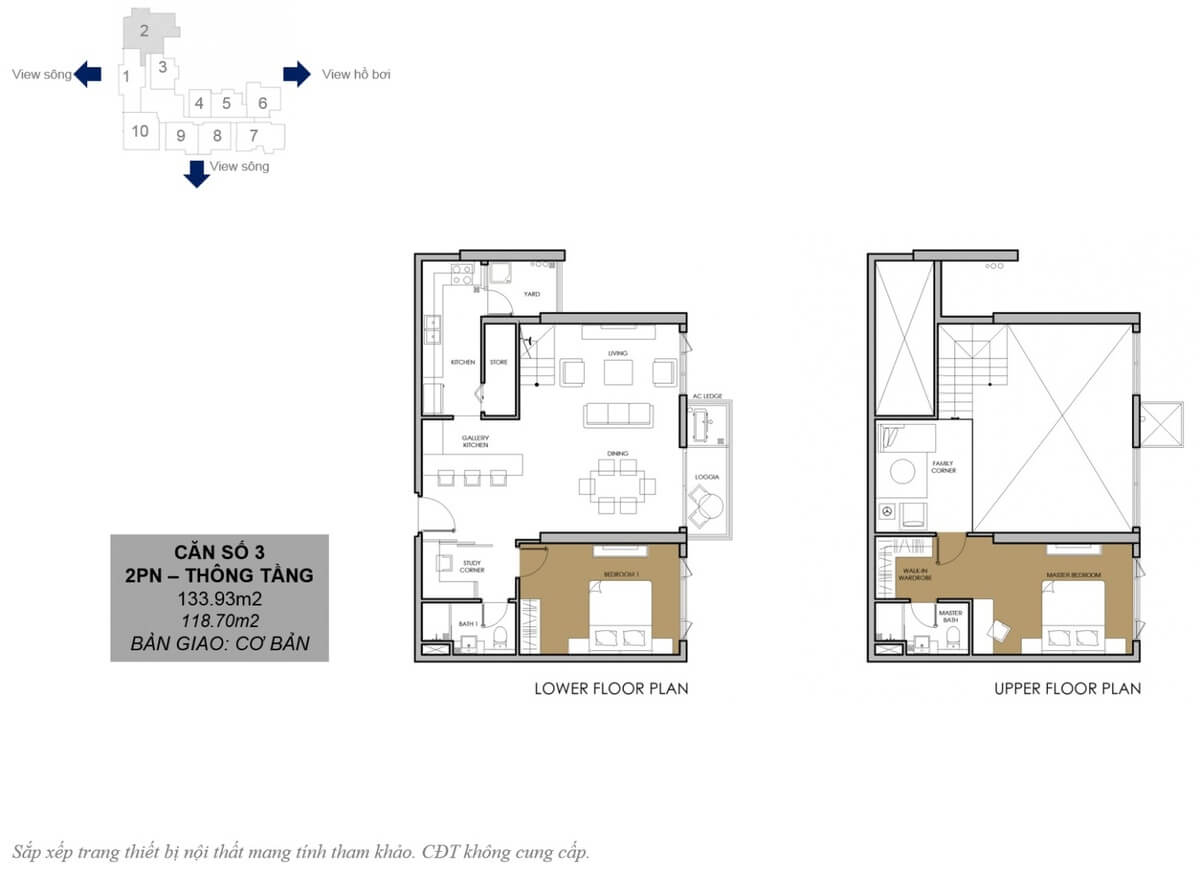 Mặt bằng Duplex số 3