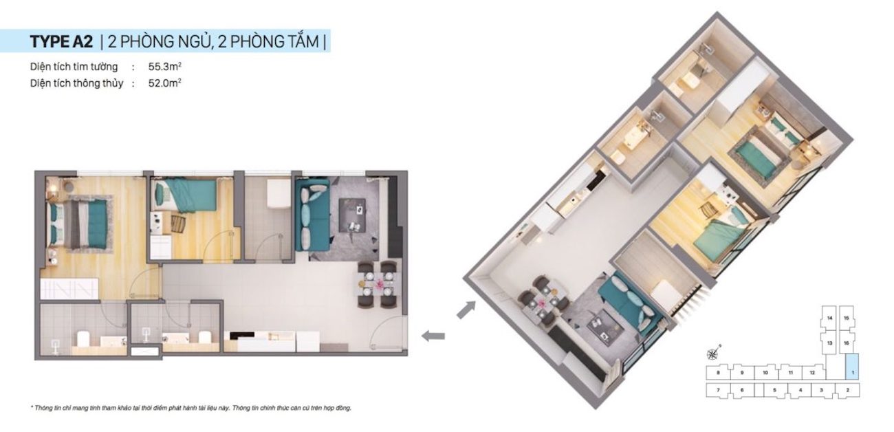 Mặt bằng A2 (Block D)