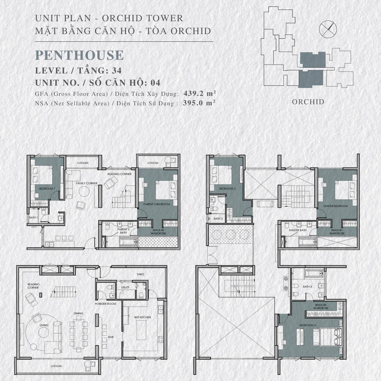 Mặt bằng Penthouse số 4