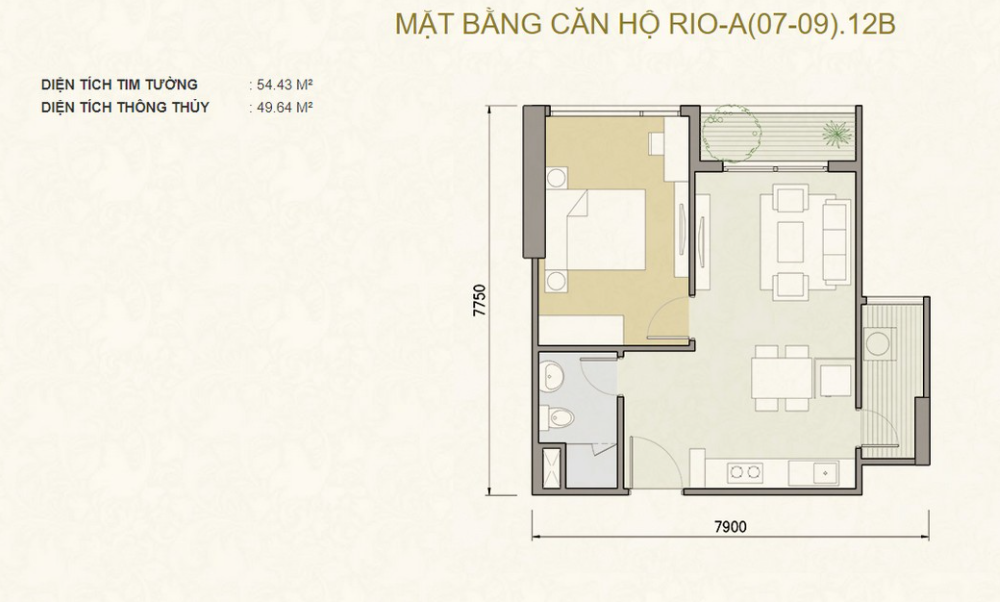 Mặt bằng Căn A.12B