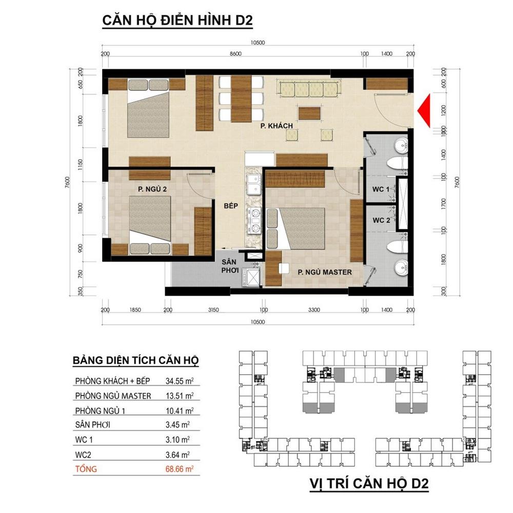 Mặt bằng Căn hộ D2