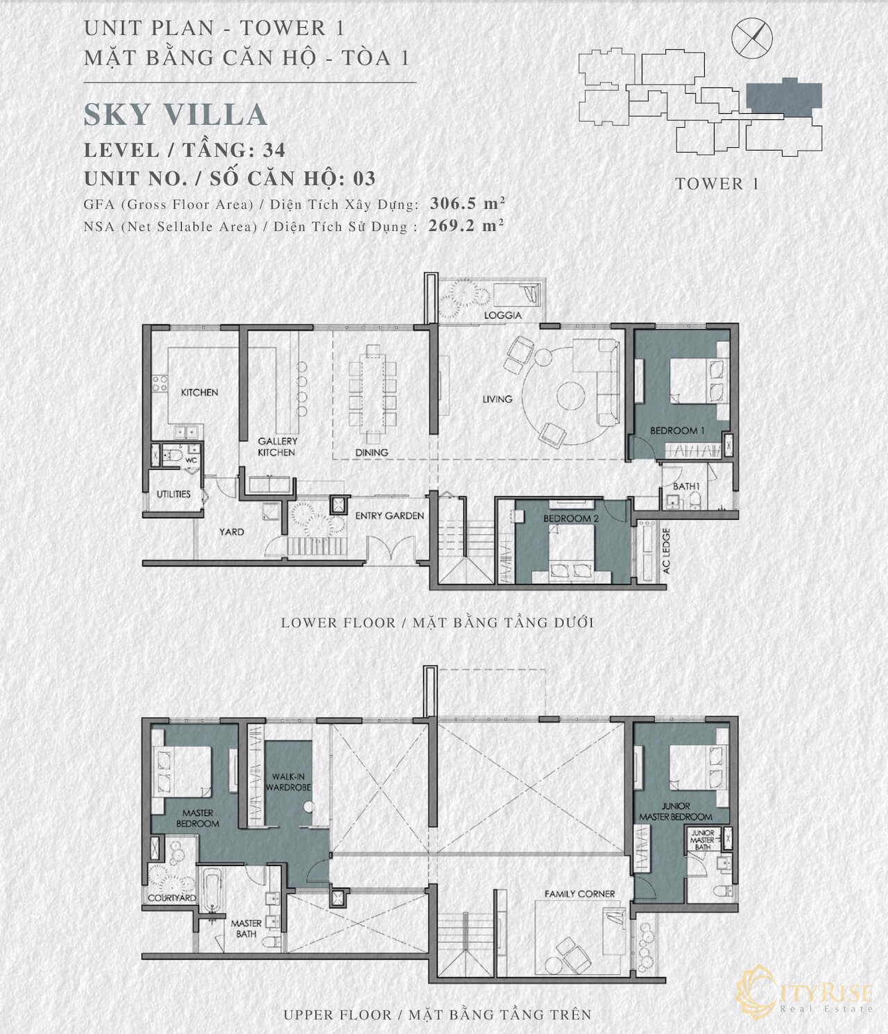 Mặt bằng Sky Villa 03