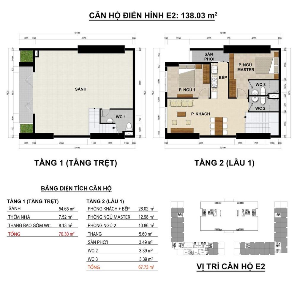 Mặt bằng Căn hộ E2