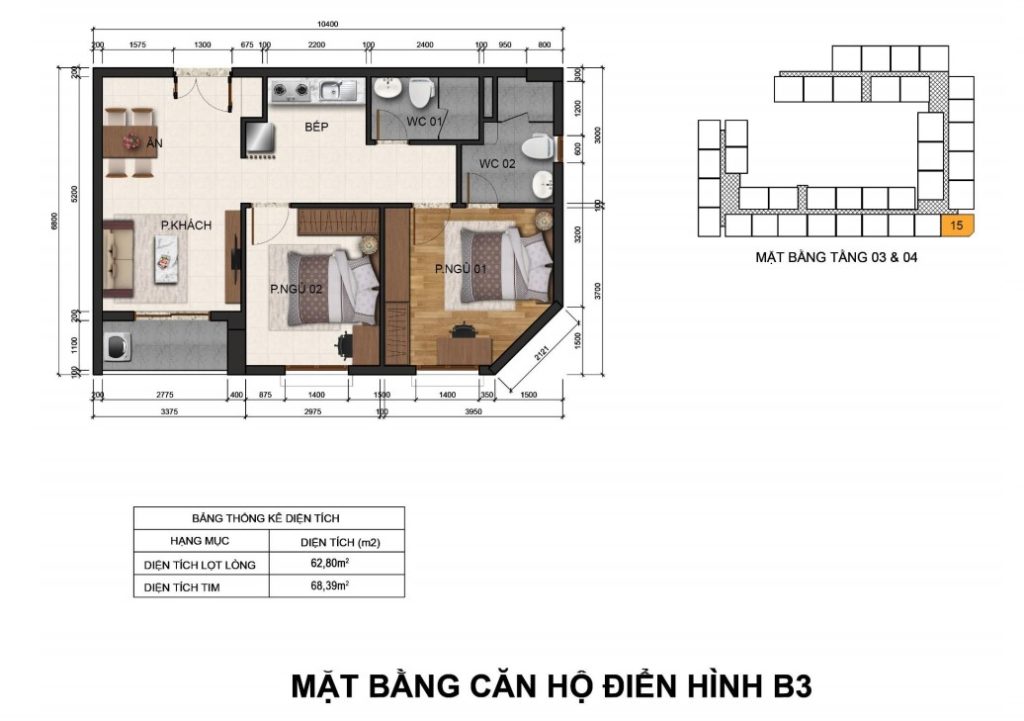 Mặt bằng B3