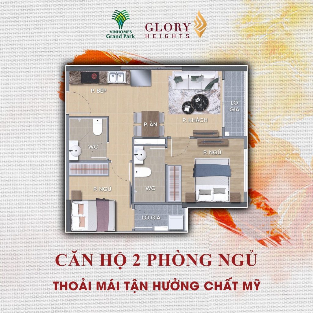 Mặt bằng Căn 2PN