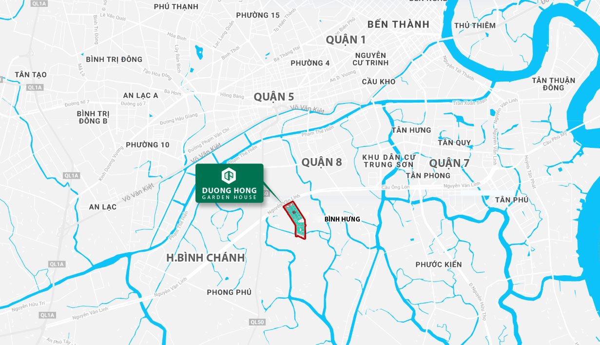 Vị trí Khu dân cư Dương Hồng