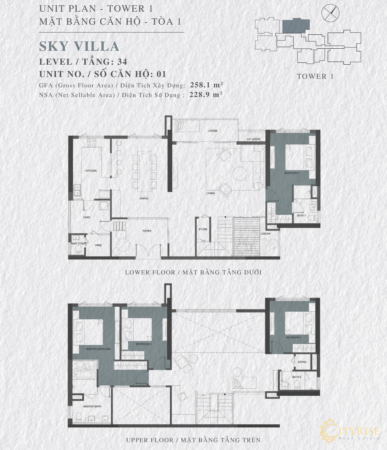 Mặt bằng Sky Villa 01