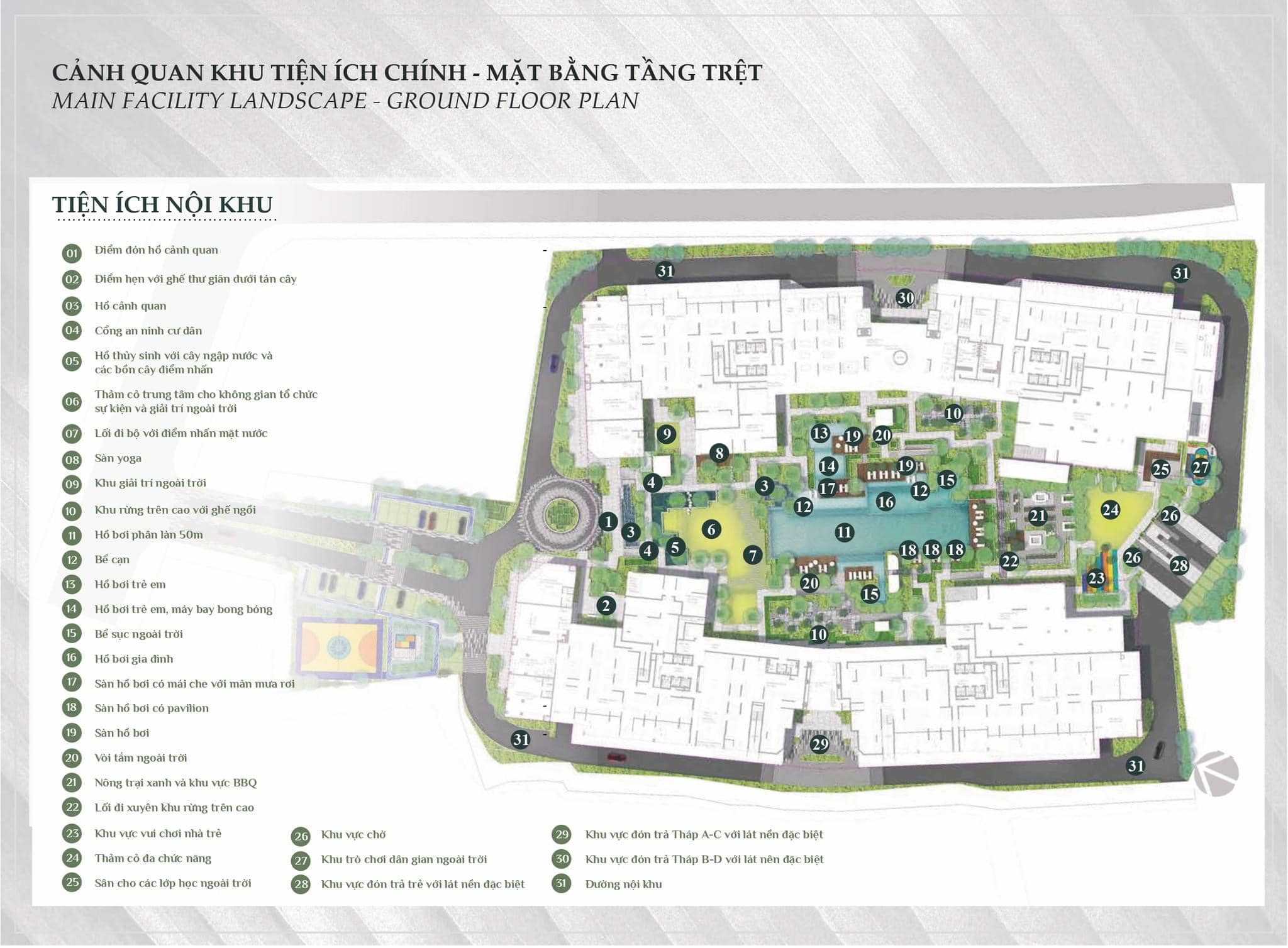Tiện ích nội khu dự án Elysian