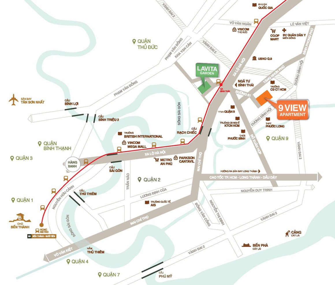Vị trí dự án 9 View Apartment