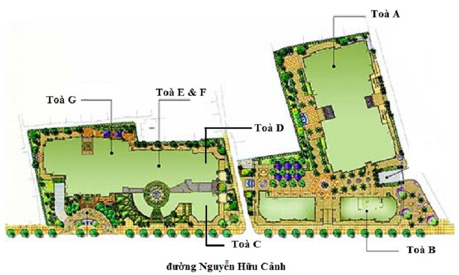 Mặt bằng phân khu dự án The Manor