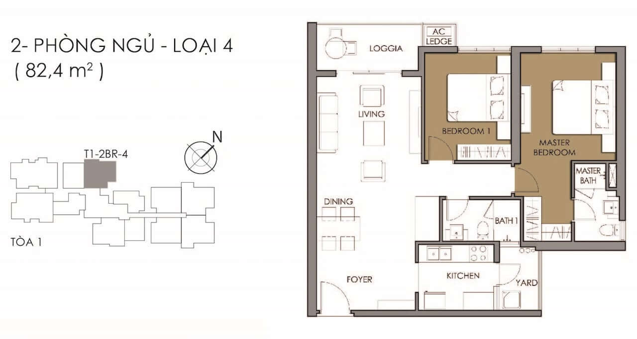 Mặt bằng 2PN loại 4