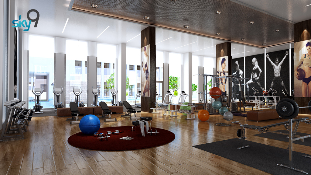 Phòng gym tại Sky 9