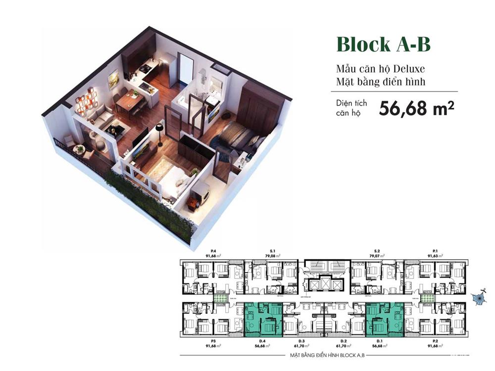 Mặt bằng Căn Deluxe