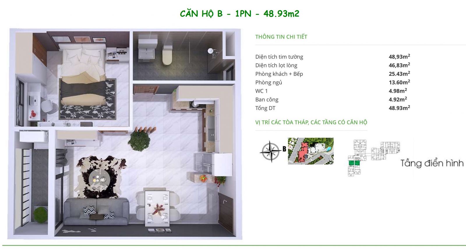 Mặt bằng Căn hộ B