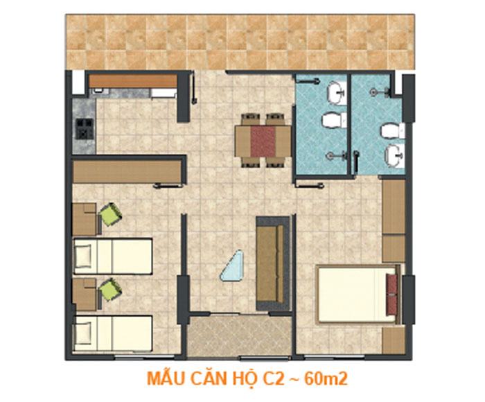 Mặt bằng Căn C2