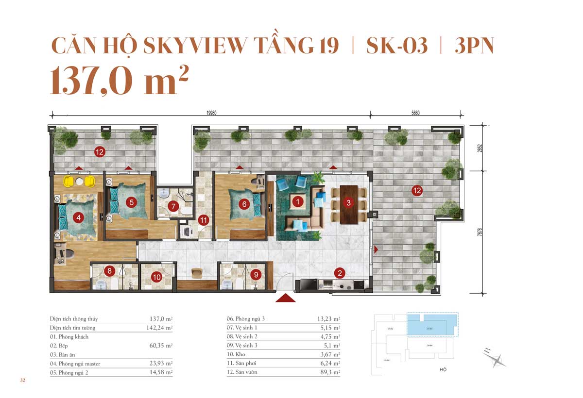 Mặt bằng Căn SK-03