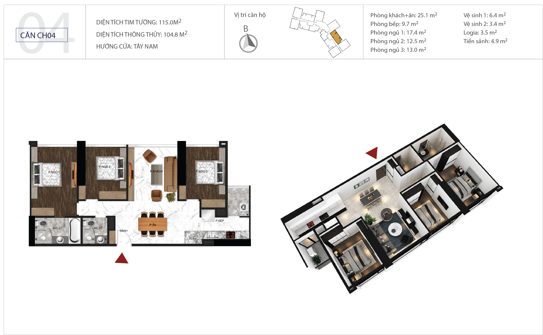 Mặt bằng CH04 (Block S3)
