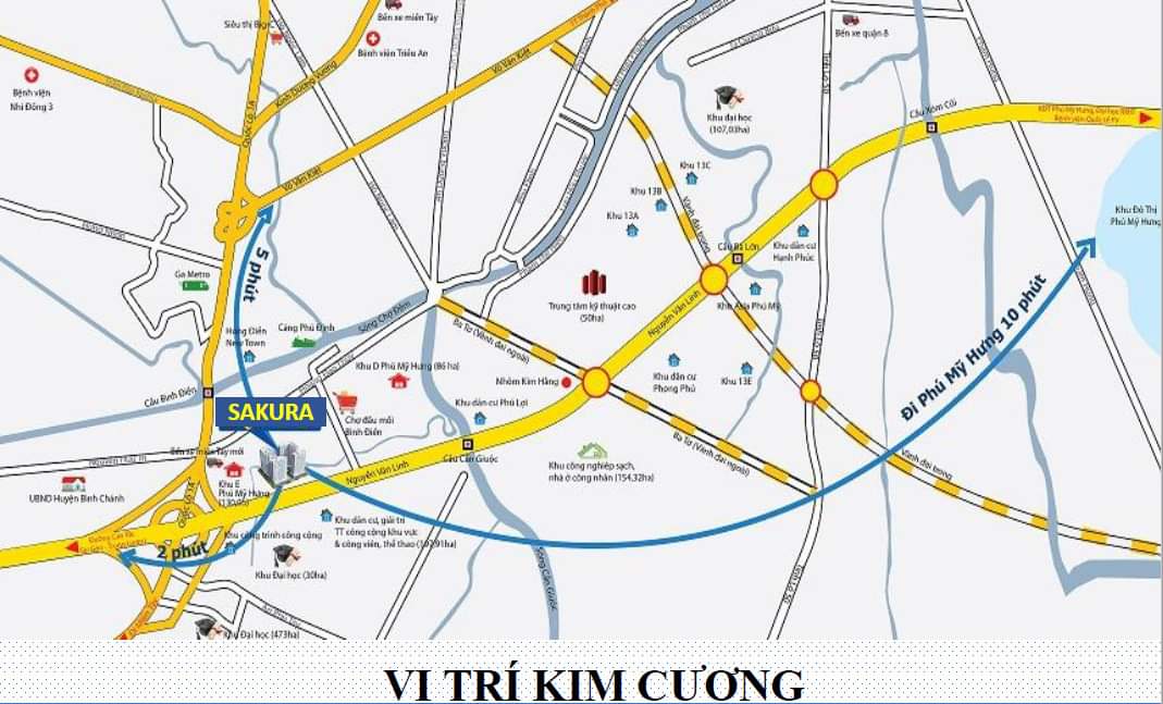 Vị trí dự án Sakura Heights