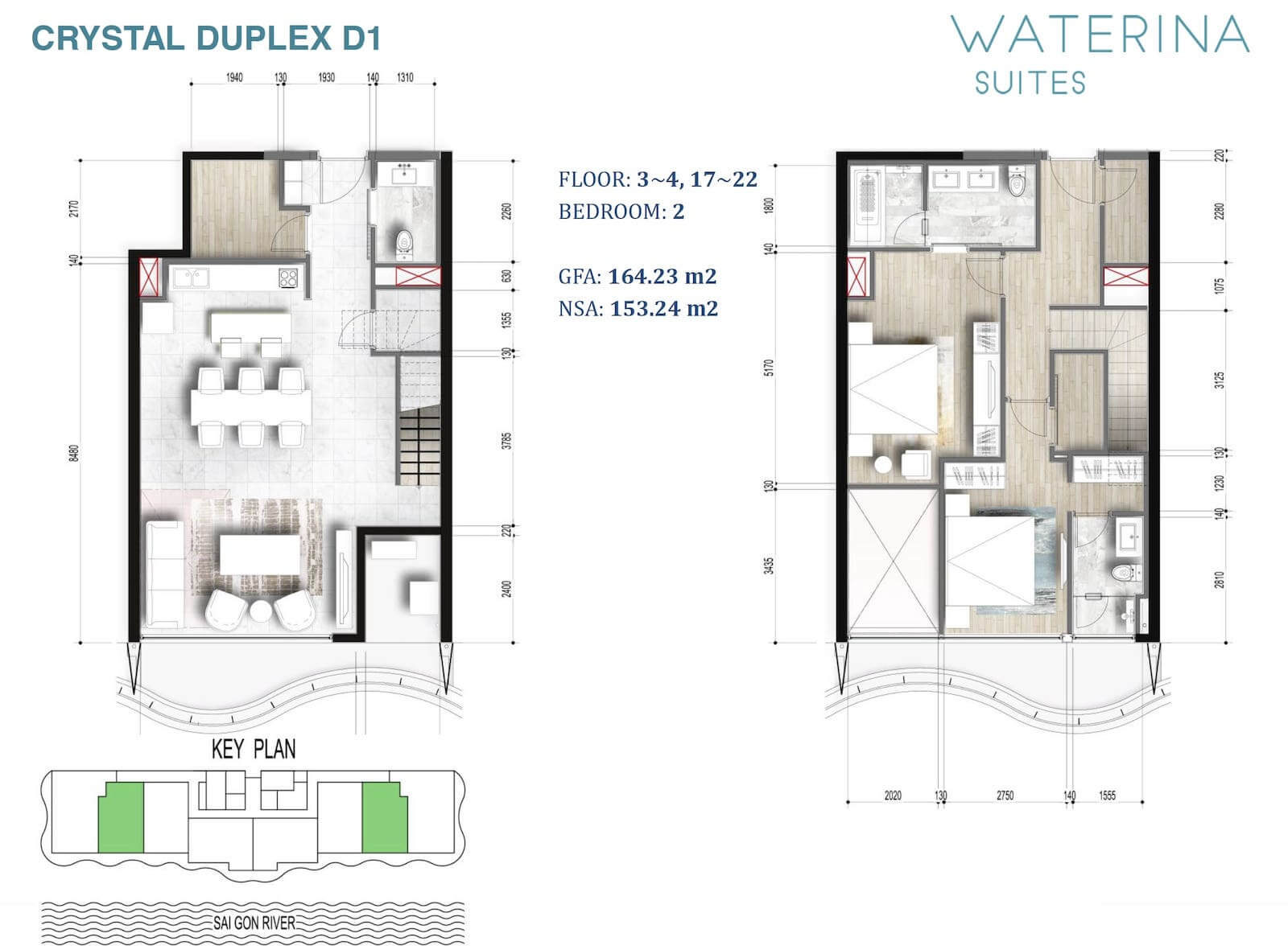 Mặt bằng Crystal Duplex D1