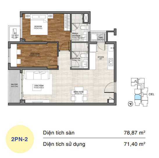 Mặt bằng 2PN loại 2