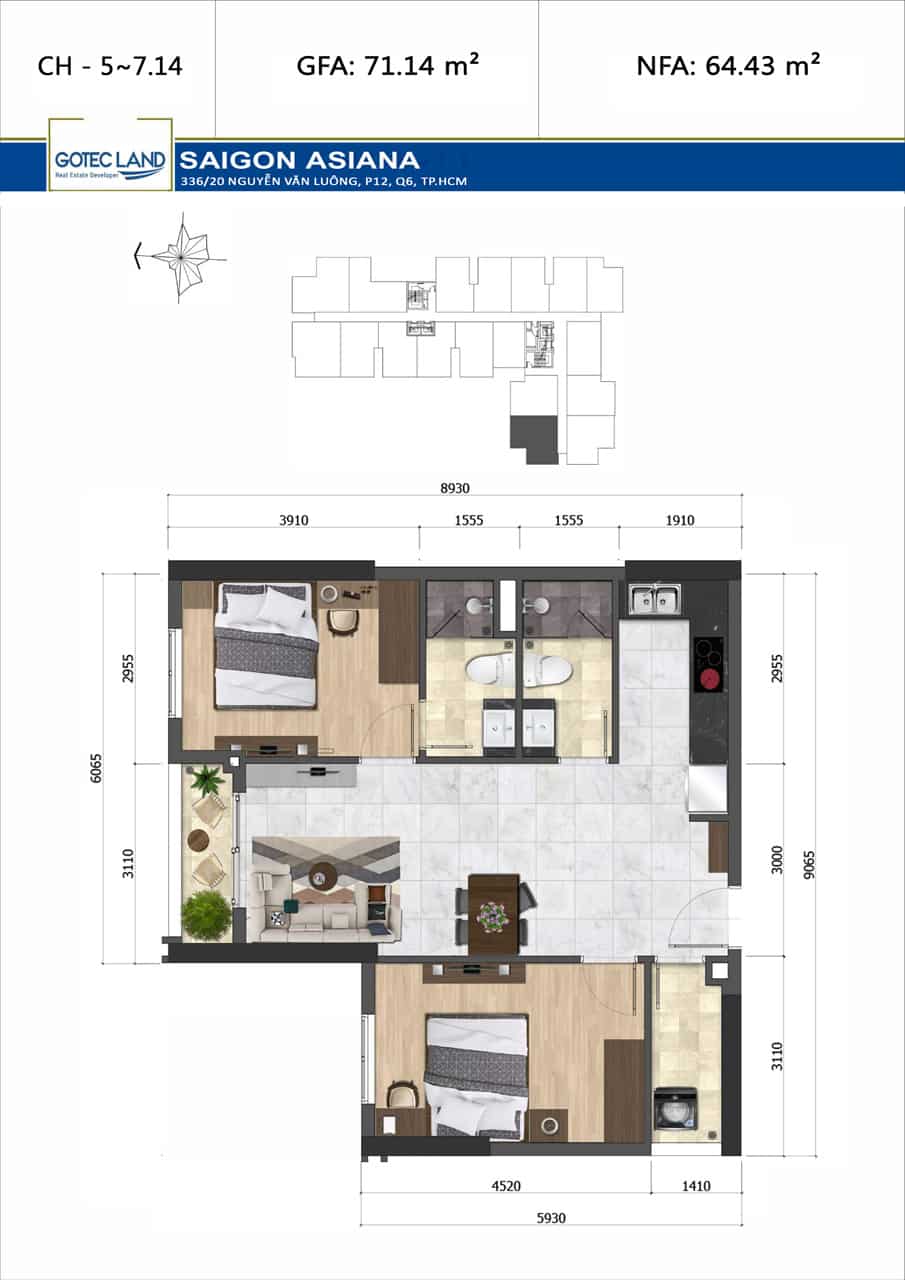 Mặt bằng CH-5.14