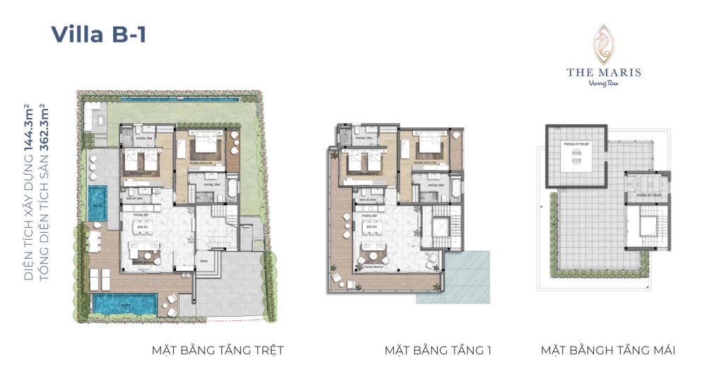 Mặt bằng Villa B1