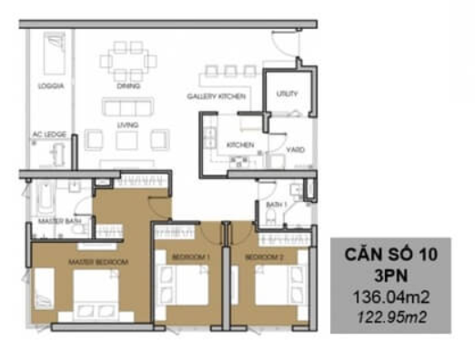 Mặt bằng Căn số 10