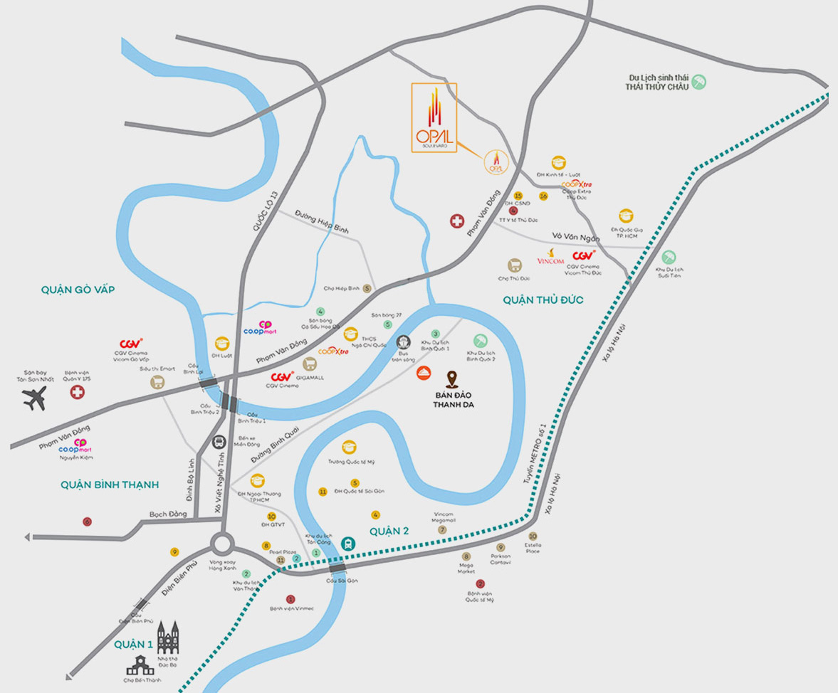 Vị trí dự án Opal Boulevard
