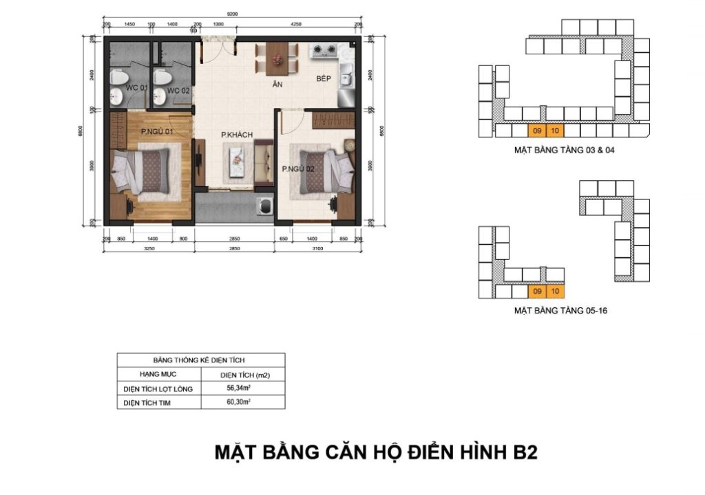 Mặt bằng B2