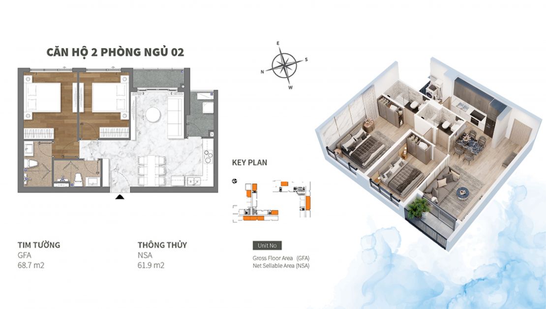 Mặt bằng Căn 2PN