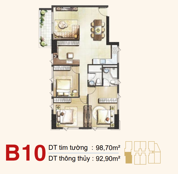 Mặt bằng Căn B10