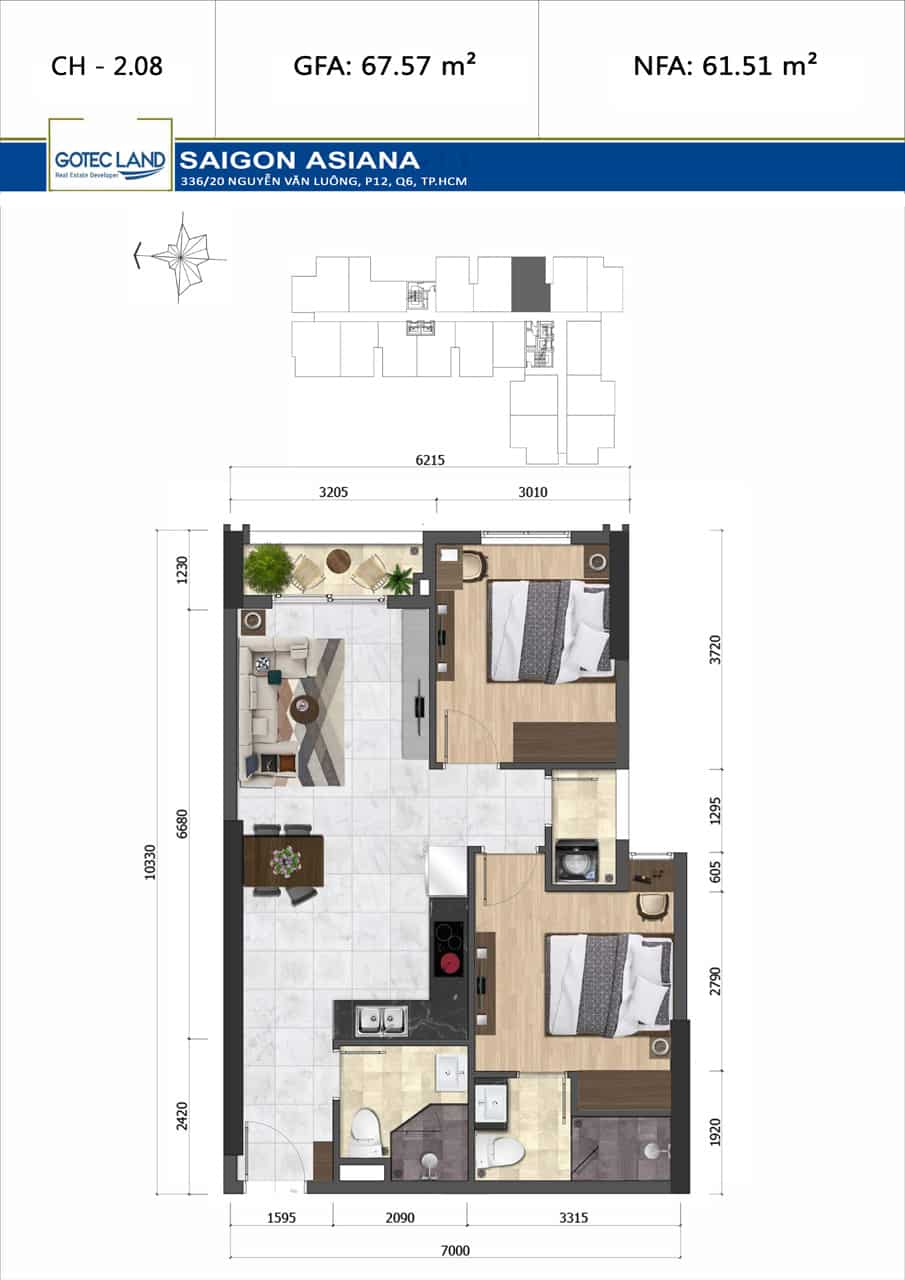 Mặt bằng CH-2.08