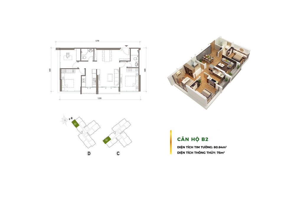 Mặt bằng Căn hộ B2