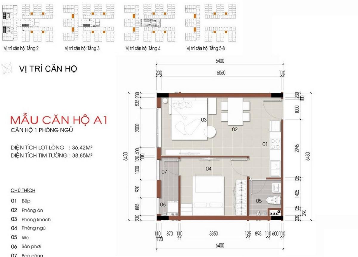 Mặt bằng Căn A1